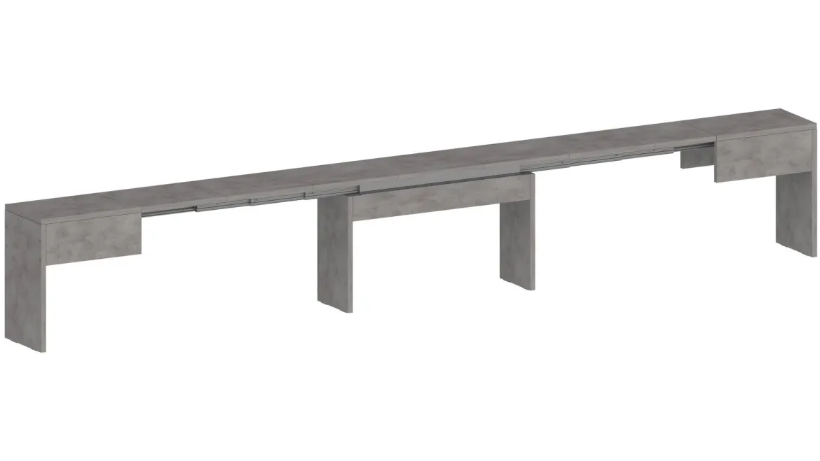 Panca allungabile grigia 290x25x45h cm - Quedan