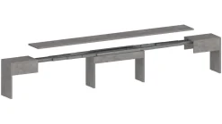 Panca allungabile grigia 290x25x45h cm - Quedan
