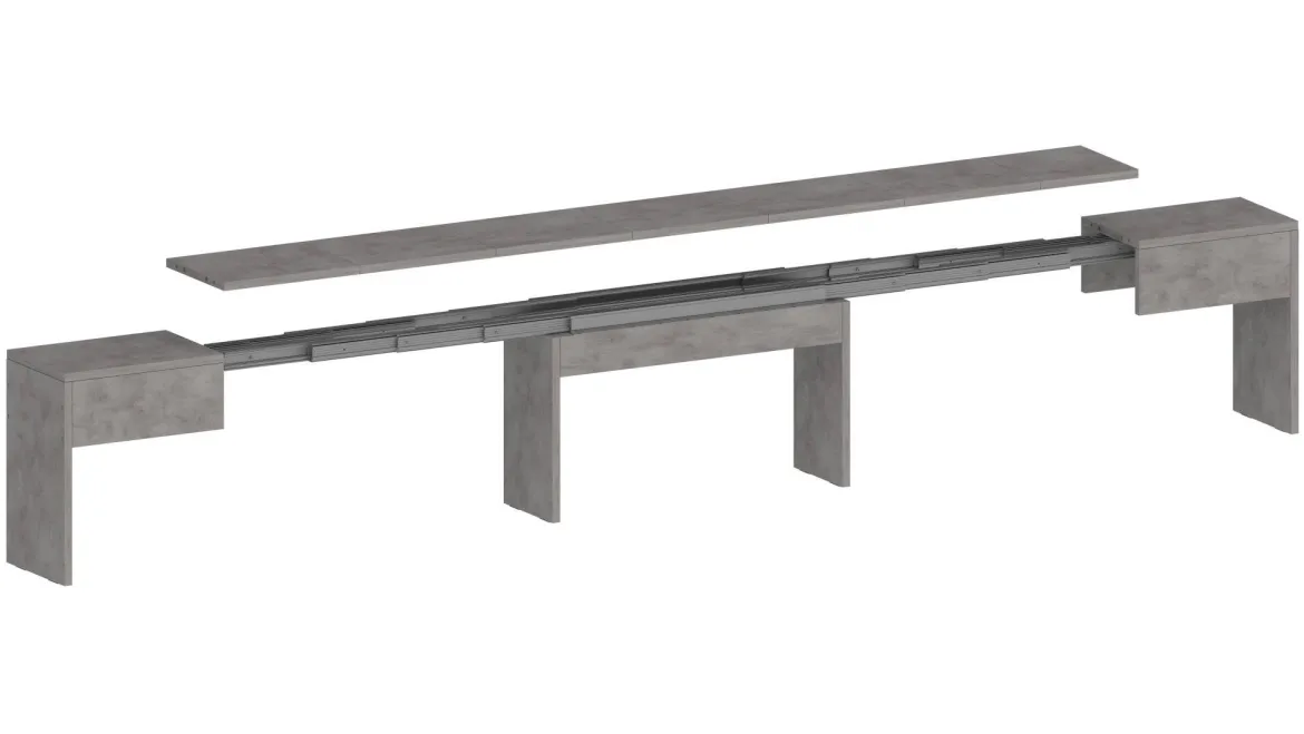 Panca allungabile grigia 290x25x45h cm - Quedan