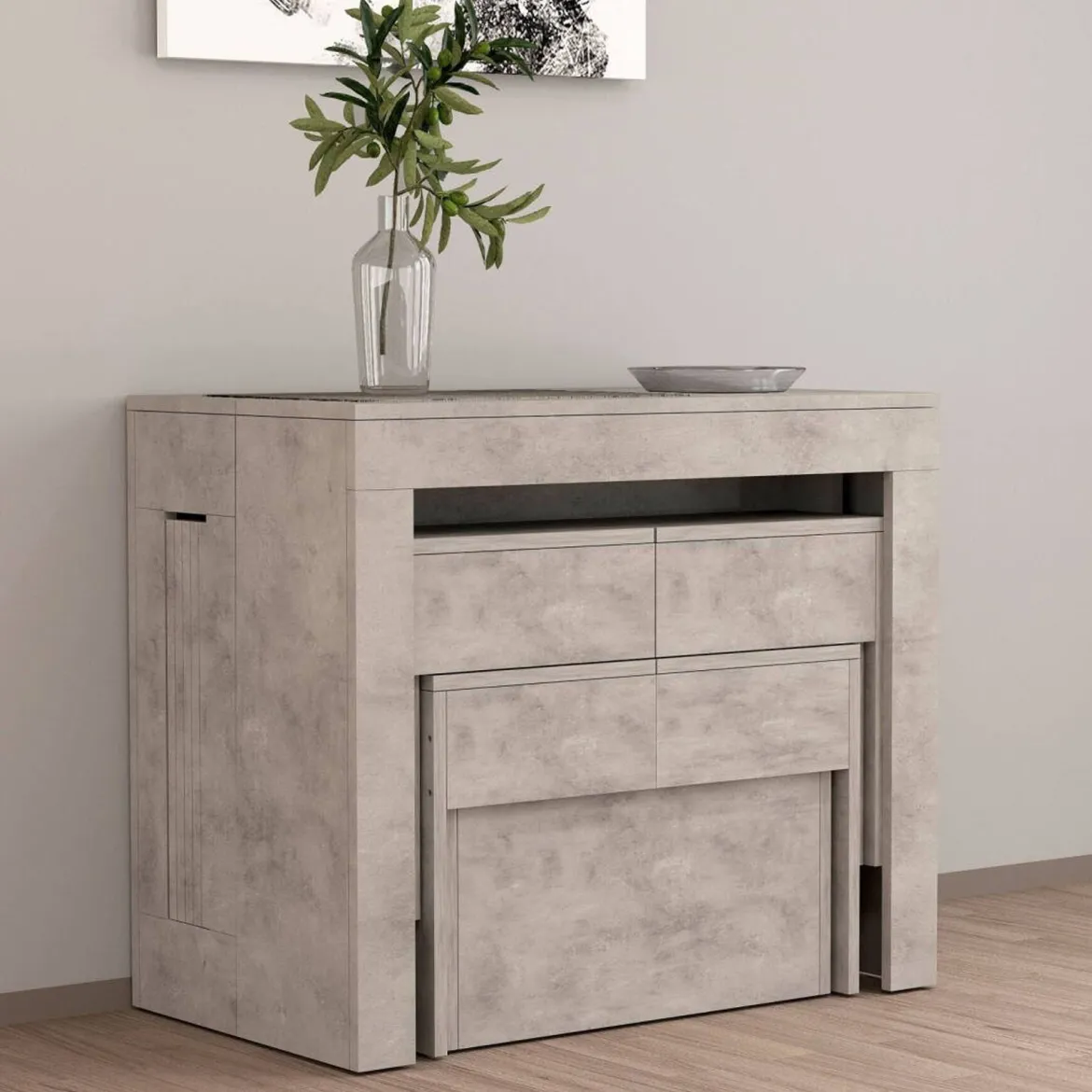 Panca allungabile grigia 290x25x45h cm - Quedan