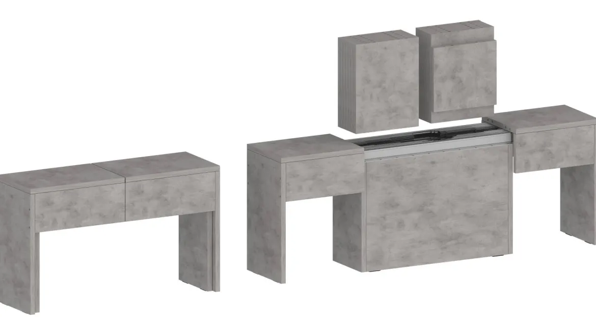 Panca allungabile grigia 290x25x45h cm - Quedan