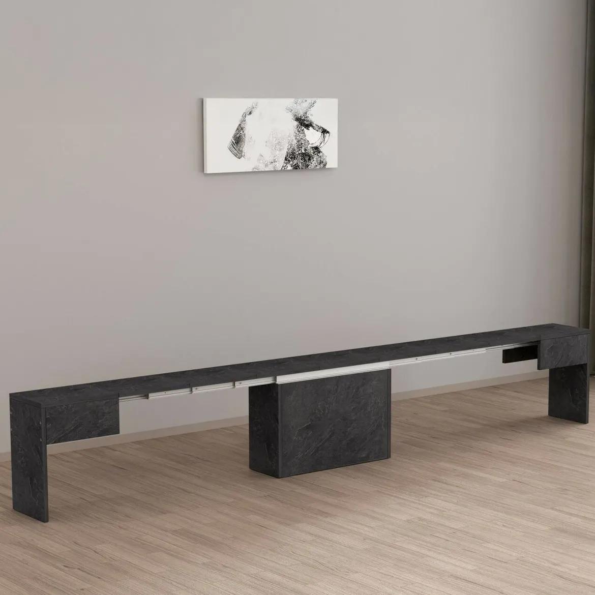 Panca ardesia estensibile 290x25x45h cm - Yutu