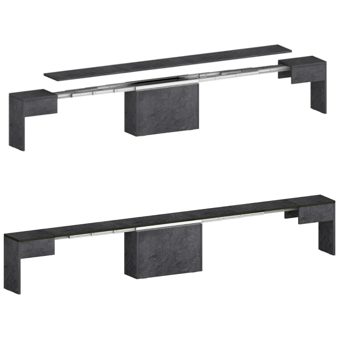 Panca ardesia estensibile 290x25x45h cm - Yutu