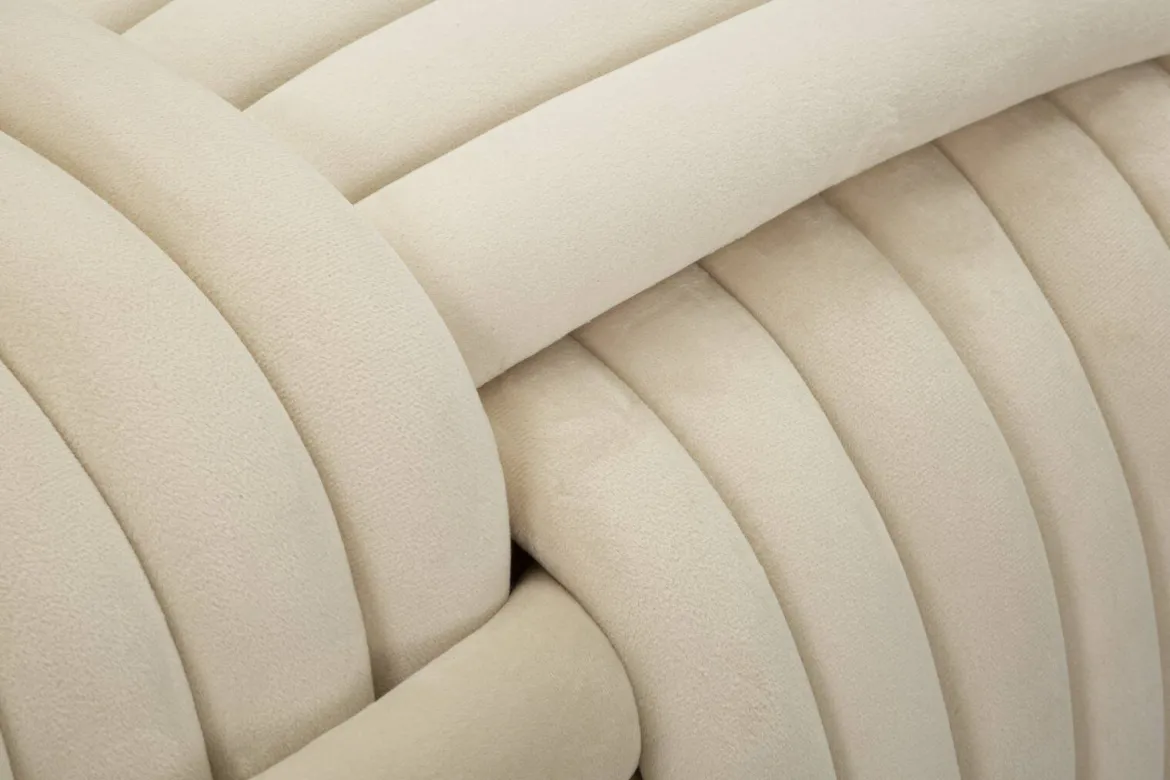 Panca design crema 90x45x45h cm - Calcea