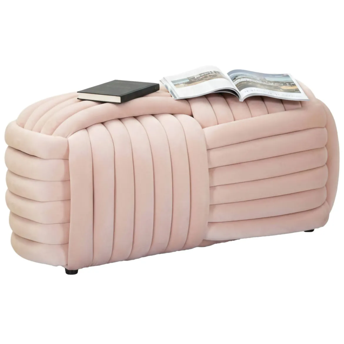 Panca design rosa 90x45x45h cm - Calcea