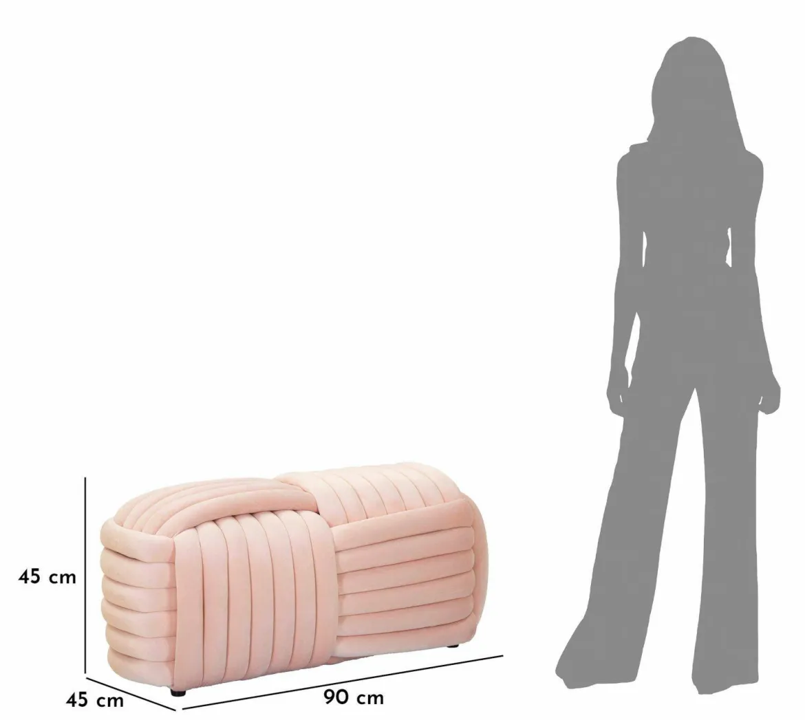 Panca design rosa 90x45x45h cm - Calcea