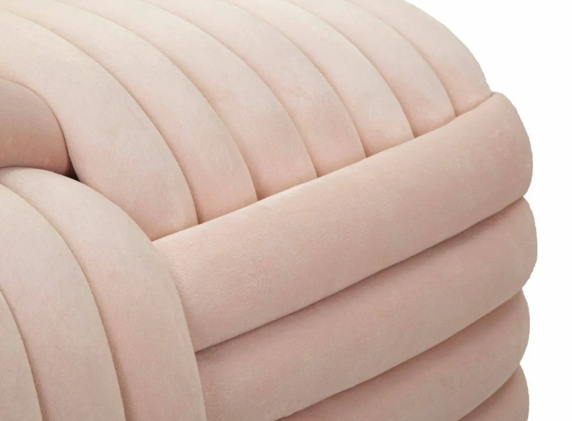 Panca design rosa 90x45x45h cm - Calcea