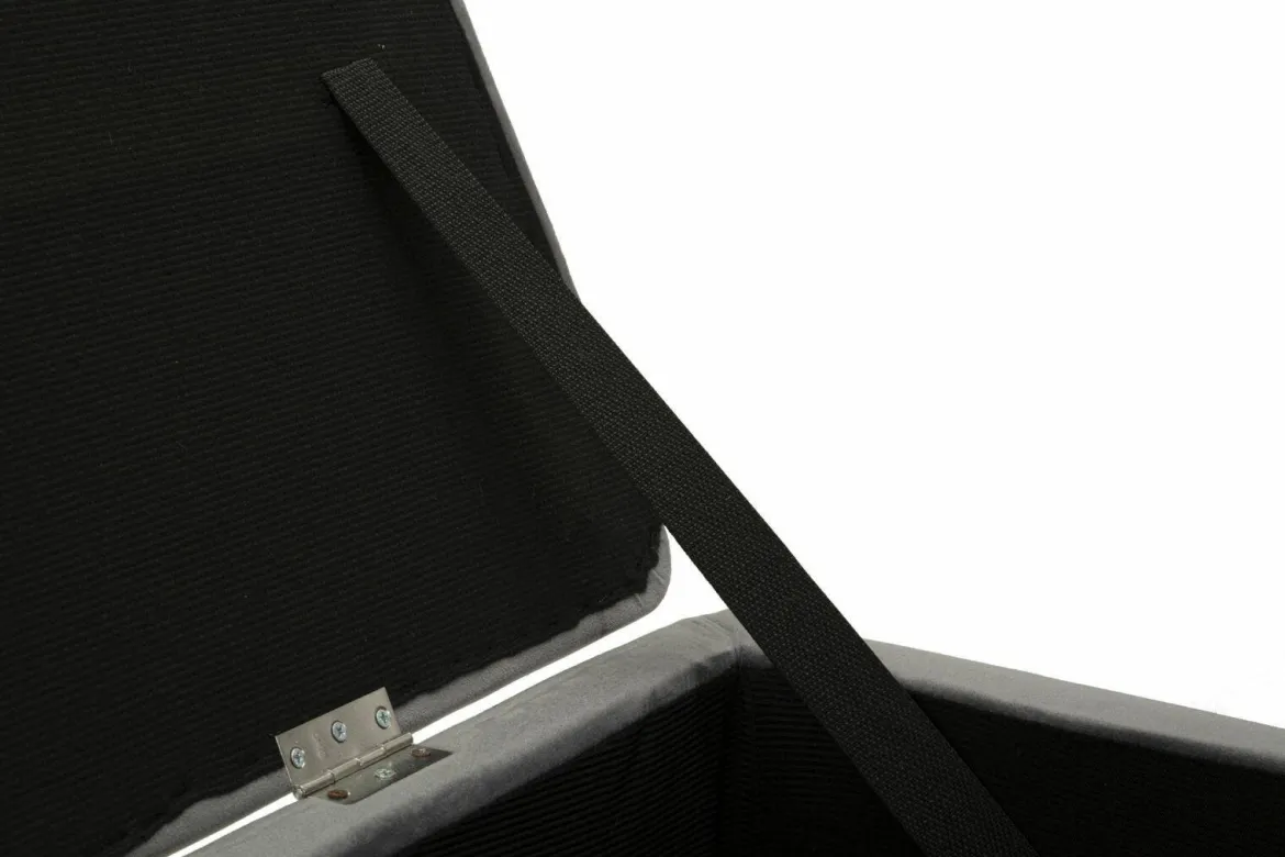 Panca elegante grigia e argento 112x42x50h cm - Aiano