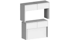 Panca estensibile bianca lucida 290x25x45h cm - Quedan