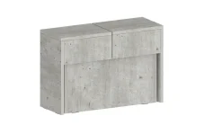 Panca estensibile cemento 290x25x45h cm - Yutu