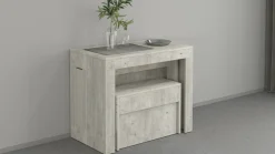 Panca estensibile cemento 290x25x45h cm - Yutu