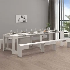 Panca estensibile da pranzo bianca lucida 290x25x45h cm - Quedan