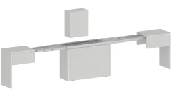 Panca estensibile da pranzo bianca lucida 290x25x45h cm - Quedan