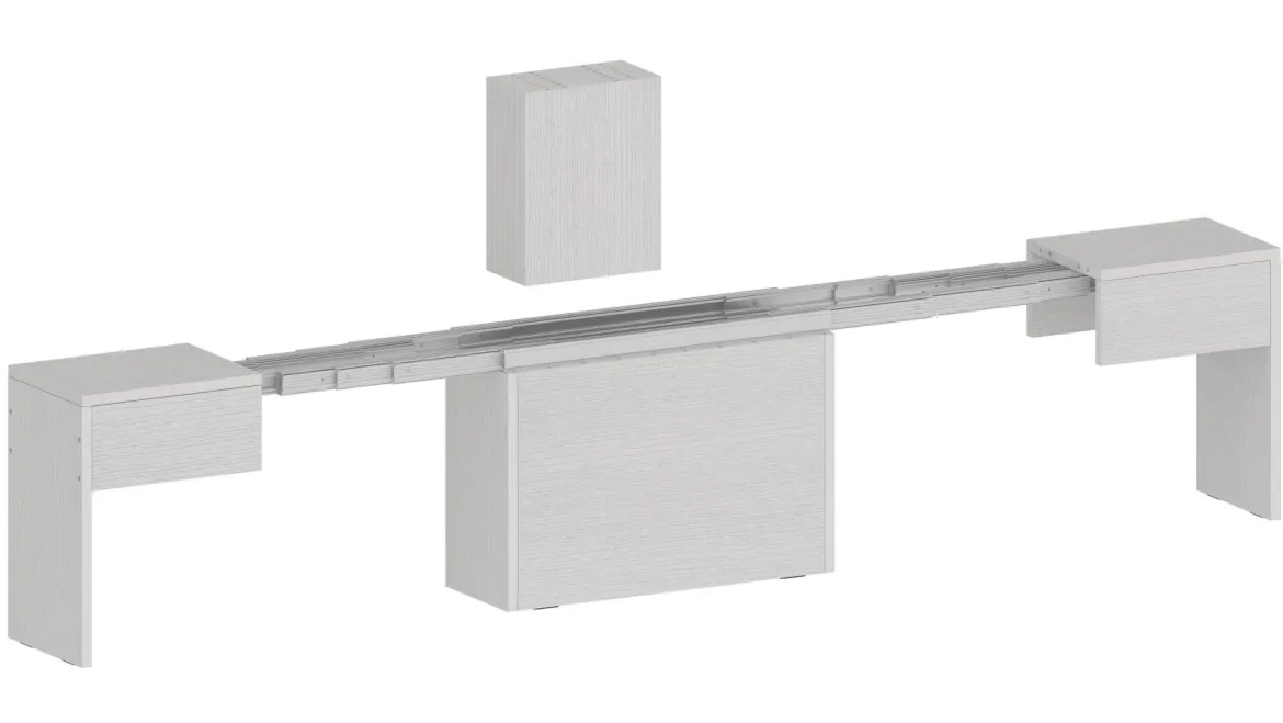 Panca estensibile da pranzo bianca lucida 290x25x45h cm - Quedan