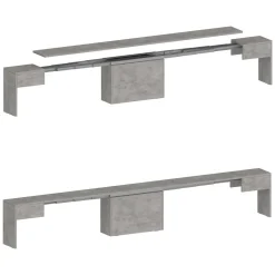 Panca grigia allungabile 290x25x45h cm - Yutu