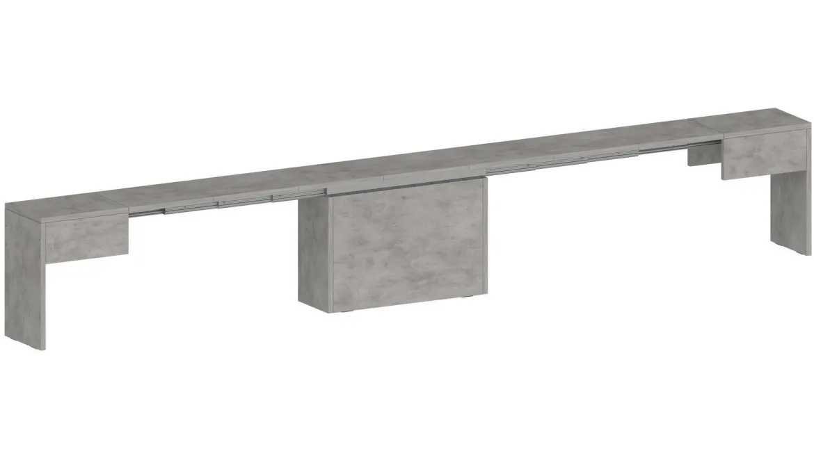 Panca grigia allungabile 290x25x45h cm - Yutu