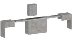 Panca grigia allungabile 290x25x45h cm - Yutu