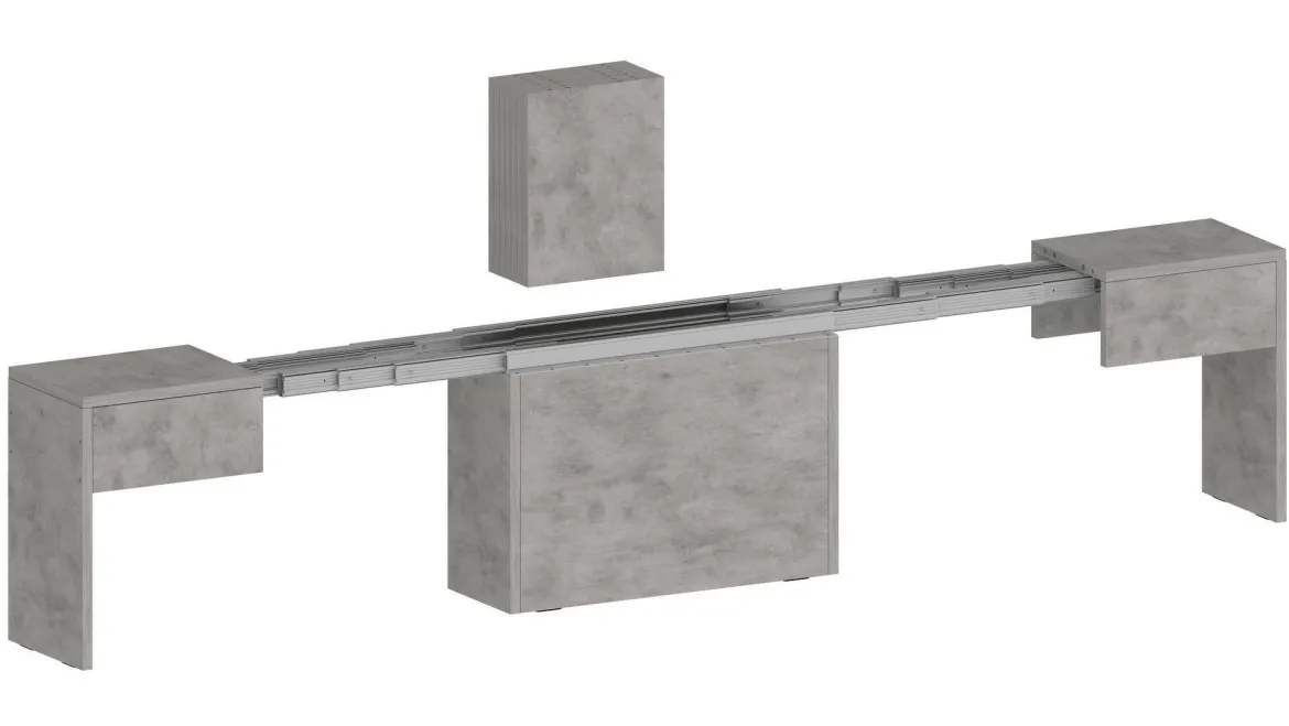 Panca grigia allungabile 290x25x45h cm - Yutu