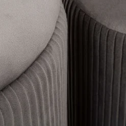 Panca Grigio Scuro oro con due Sgabelli, Panca Contenitore Materiale Struttura in Metallo 80x37x42h cm, Colore Seduta Grigio - Soroti