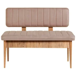 Panca Marrone Quercia Rosa Peso Supportato 150 kg Colore Struttura Rosa 110x40x85h cm, Altezza Seduta 51 cm - Salento
