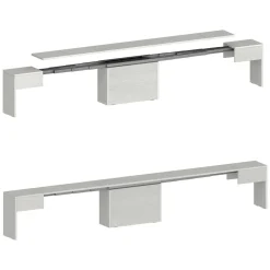 Panca moderna estensibile bianca 290x25x45h cm - Yutu