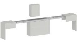 Panca moderna estensibile bianca 290x25x45h cm - Yutu