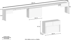 Panca olmo estensibile 290x25x45h cm - Yutu
