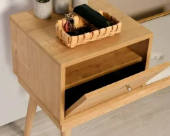 Panchetta decorativa quercia e crema 40x105x45h cm - Asolo