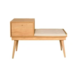Panchetta decorativa quercia e crema 40x105x45h cm - Asolo