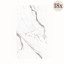 Pannello Decorativo Bianco Marmo set da 18, Facile da Tagliare, Facile da Installare Texture Realistica 60x0.3 cm, Isolante Acustico Scarsa Isolazione