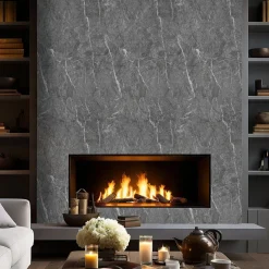 Pannello Decorativo Grigio Marmo set da 6, Facile da Tagliare, Facile da Installare Texture Realistica 60x0.3 cm, Isolante Acustico Scarsa Isolazione