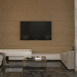 Pannello Decorativo Marrone Tufo set da 10, Facile da Tagliare, Facile da Installare Texture Realistica 60x3 cm, Isolante Acustico Buona Isolazione