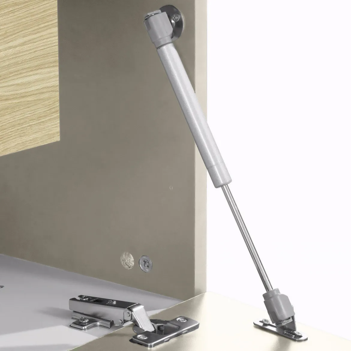 Parete Attrezzata Beige Modulabile 10 Ripiani 280x45x120.5h cm, Apertura a Ribalta, Battente - Lazzate