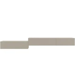 Parete Attrezzata Beige Modulabile 3 Ripiani, Apertura Battente - Gavala