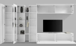 Parete Attrezzata Bianco 20 Ripiani Modulabile 320x30x180h cm, 19 Vani - Bellino