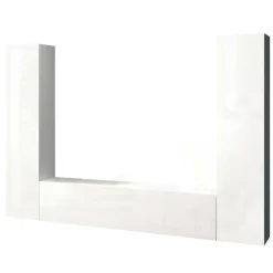 Parete attrezzata in legno 290cm antracite e acero - Arga