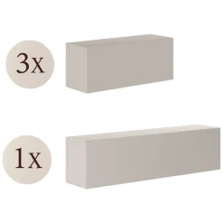Parete Attrezzata in Legno Nobilitato Beige