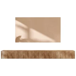 Parete Attrezzata Marrone Pero Bianco Crema Modulabile Apertura Standard, set Componibile Made in Italy - Buti