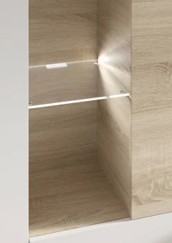 Parete attrezzata moderna 290cm bianca lucida - Arga