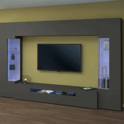 Parete attrezzata modulabile 290cm antracite - Arga