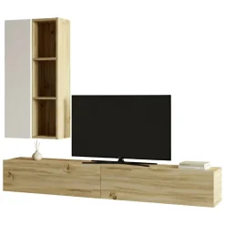 Parete salotto classica 174cm quercia e bianca - Francois
