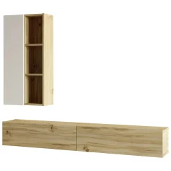 Parete salotto classica 174cm quercia e bianca - Francois