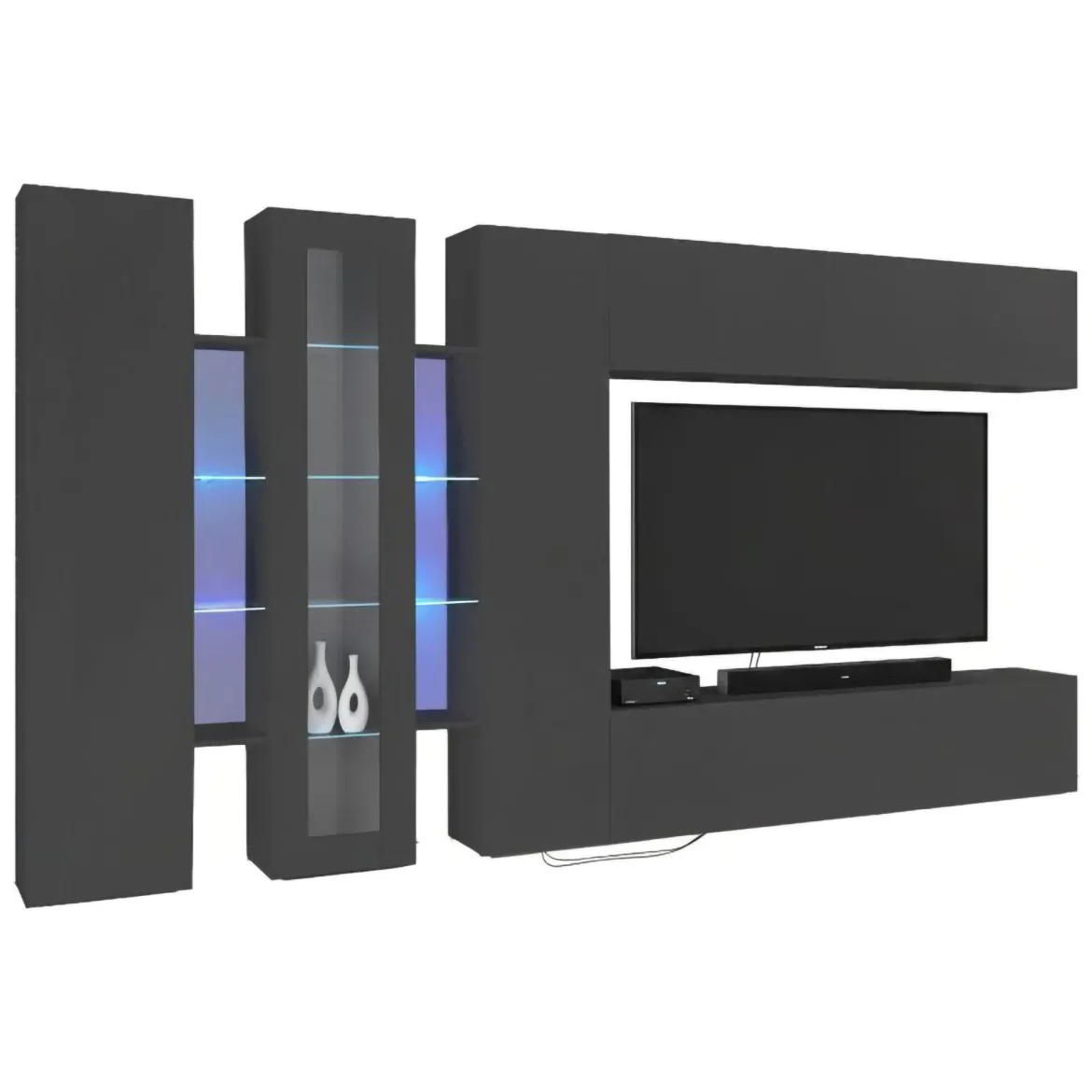 Parete salotto smart 320cm antracite - Bellino