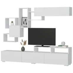 Parete salotto smart 210cm bianca - HuaMulan