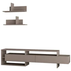Parete soggiorno moderna 180cm beige - Huko