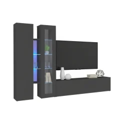 Parete soggiorno smart 280cm antracite - Arin