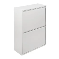 Pattumiera Anella, 60x25h92 cm, Bianco