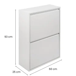 Pattumiera Anella, 60x25h92 cm, Bianco