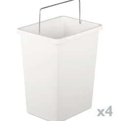 Pattumiera Anella, 60x25h92 cm, Bianco