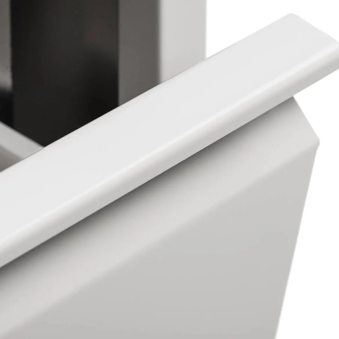 Pattumiera Anella, 60x25h92 cm, Bianco